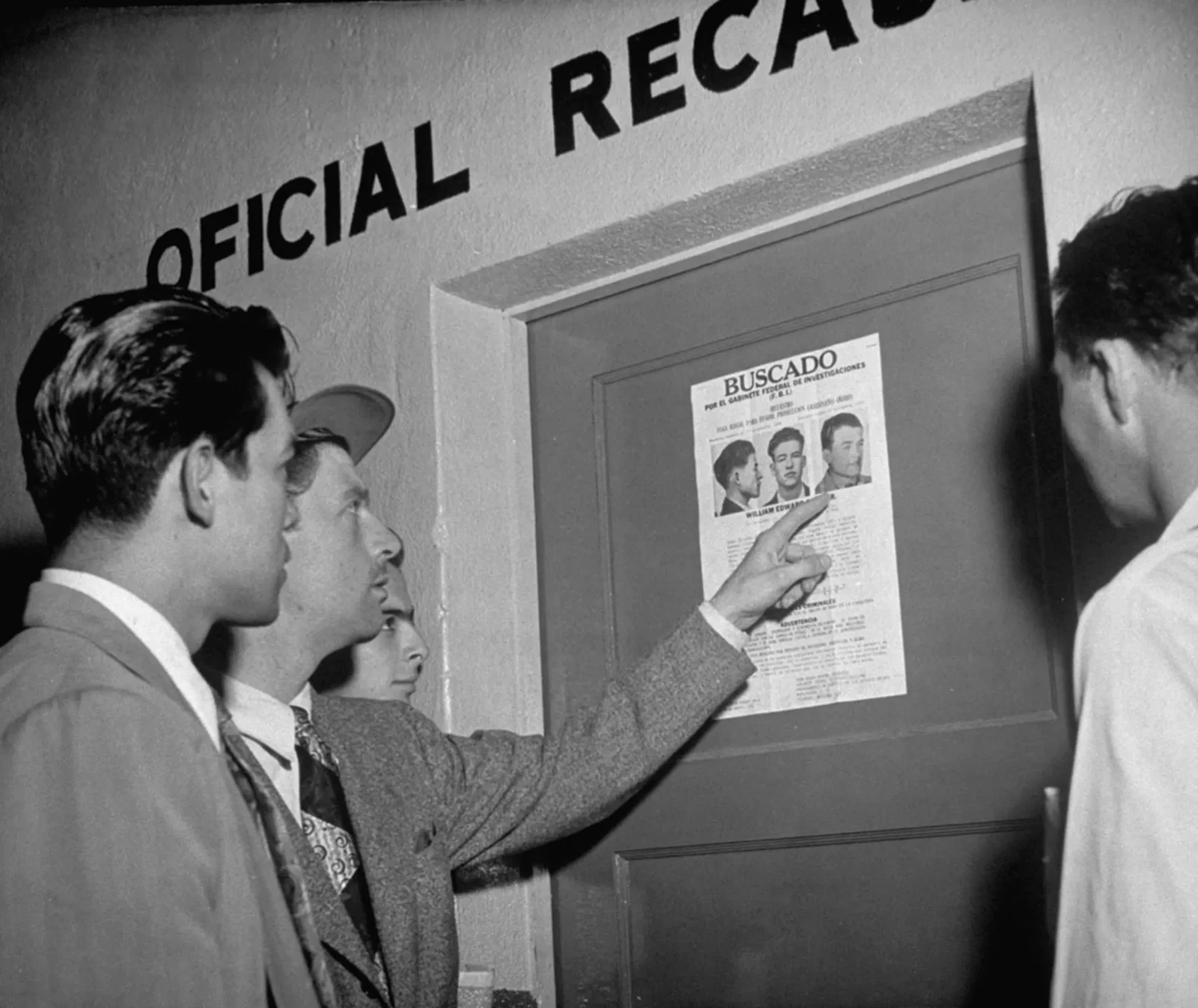 <b>Caption from LIFE.</b> "Circulars on Cook were posted through the Southwest and Mexico. [Robert] Dewey's murder spread panic. Citizens avoided lonely roads, 'recognized' Cook from Albuquerque to Lo